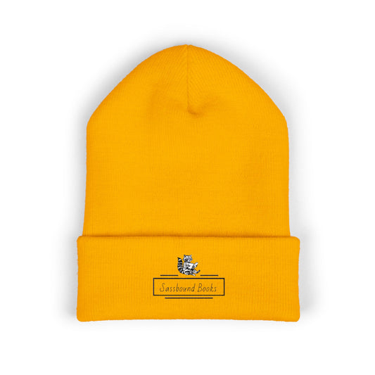 Classic Embroidered Cuffed Beanie for Book Lovers