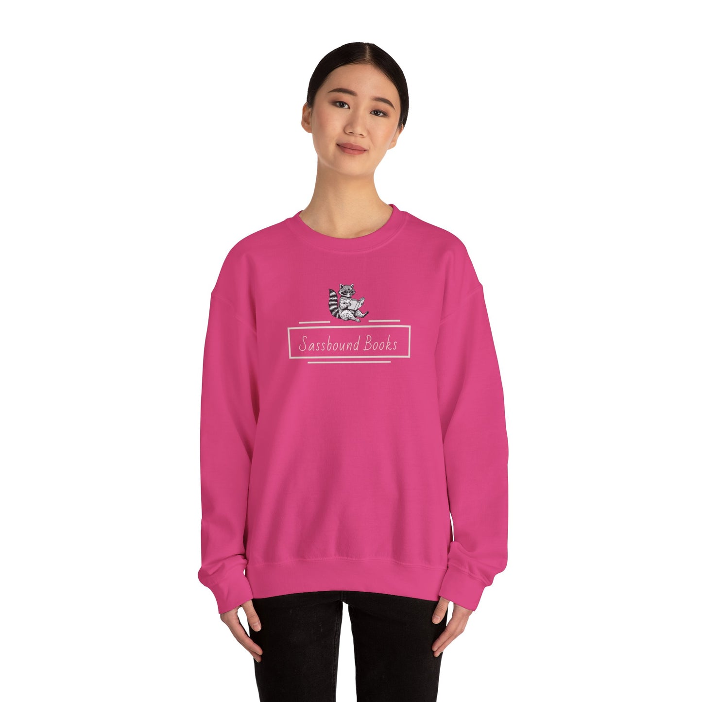 Sassbound Books Crewneck Sweatshirt w/ White Logo