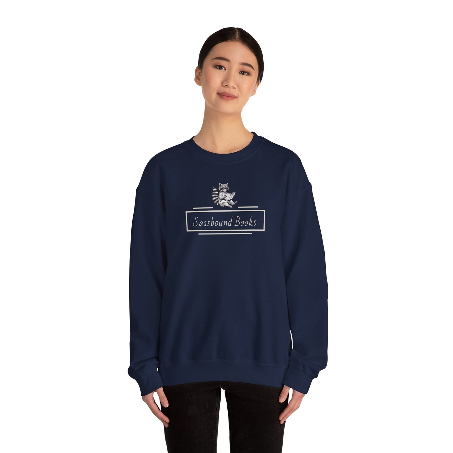 Sassbound Books Crewneck Sweatshirt w/ White Logo