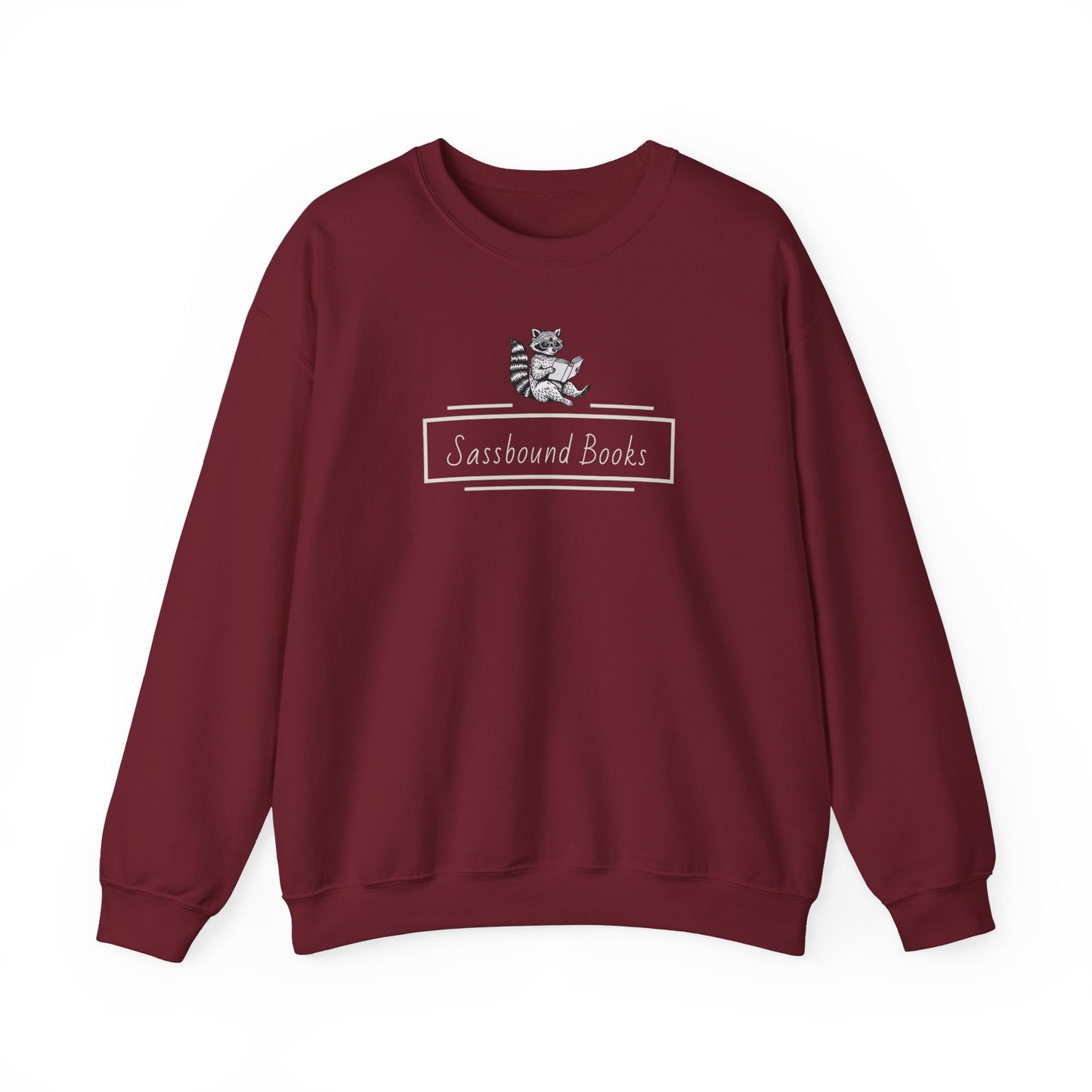 Sassbound Books Crewneck Sweatshirt w/ White Logo