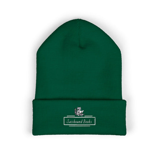 Cozy Embroidered Beanie for Book Lovers - Sassbound Books