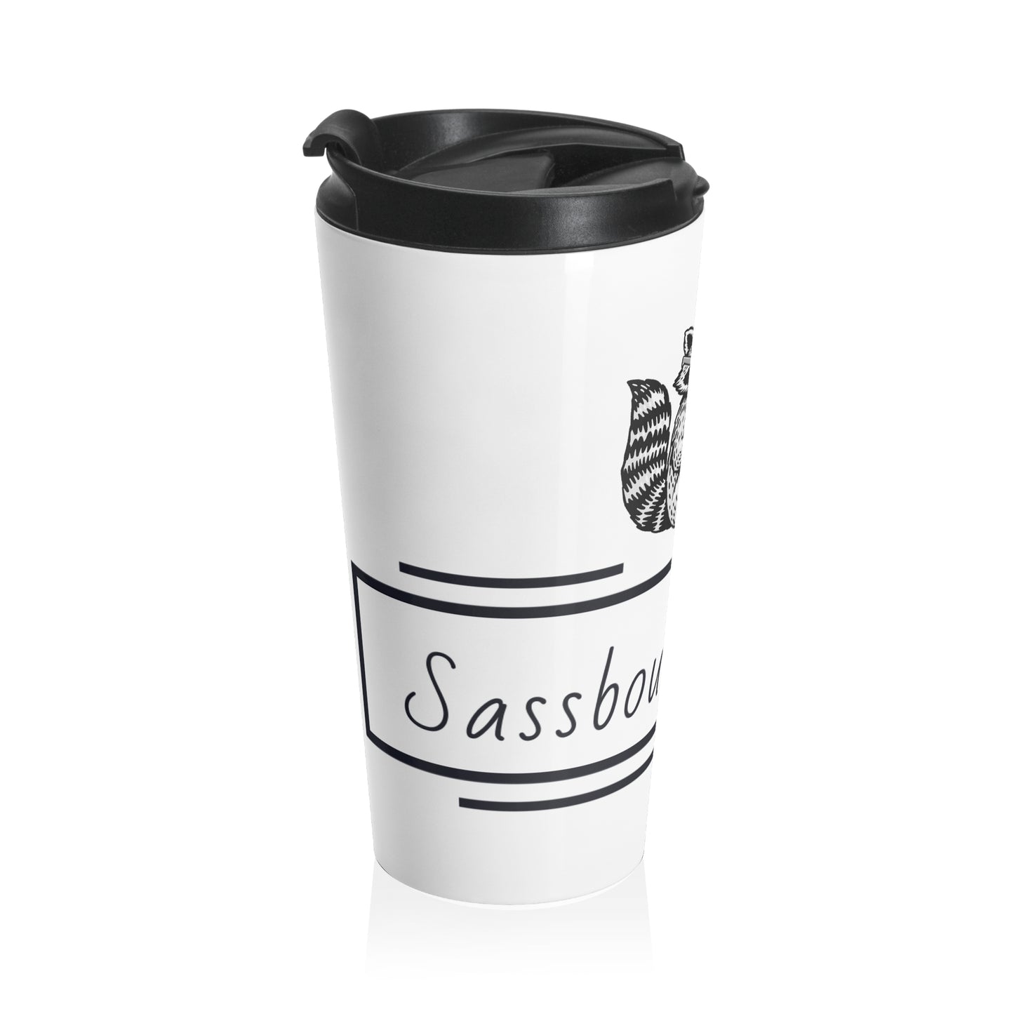 Raccoon Reading Stainless Steel Travel Mug - Perfect Gift for Book Lovers