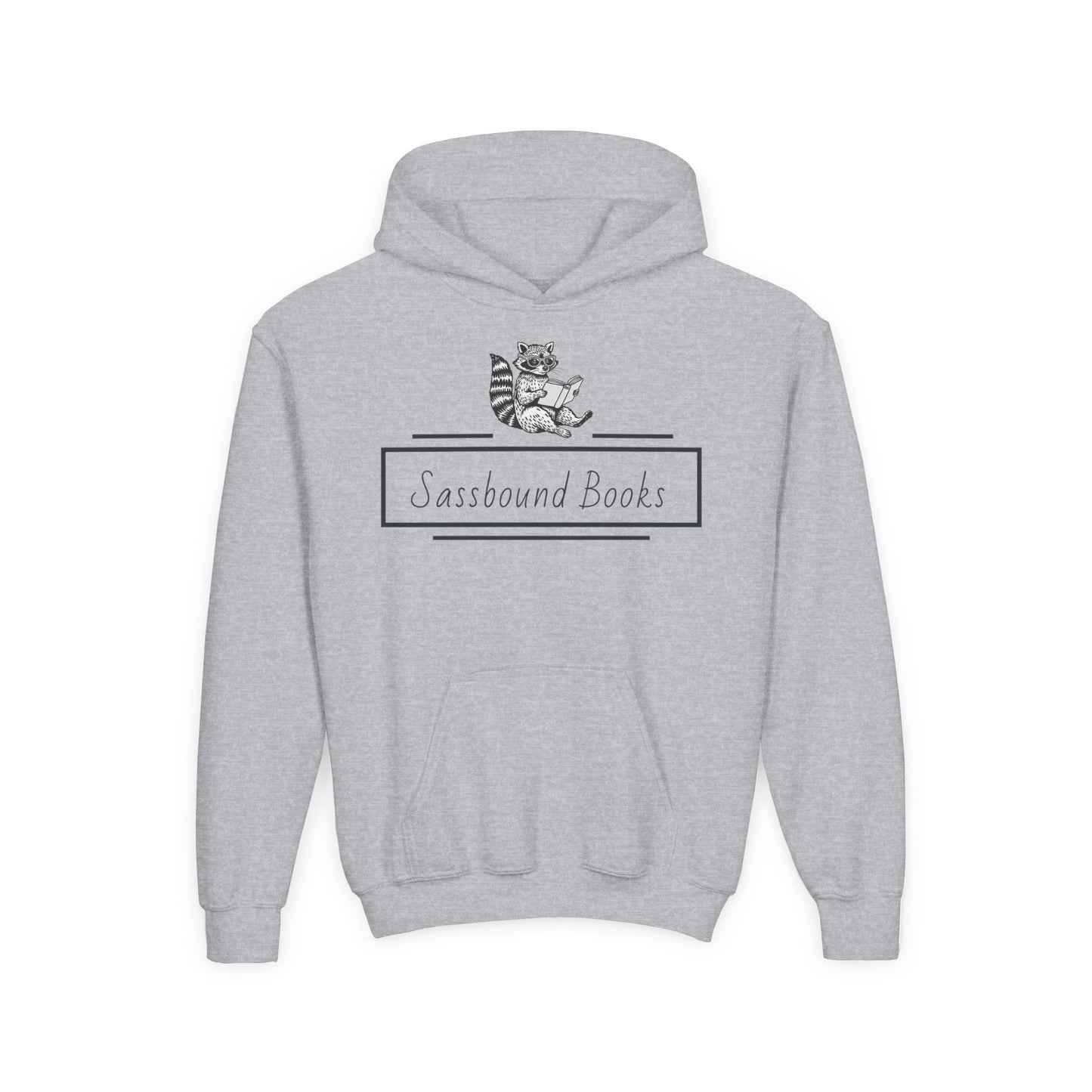 Sassbound Books Youth Hoodie - Cozy Cat Design for Young Readers