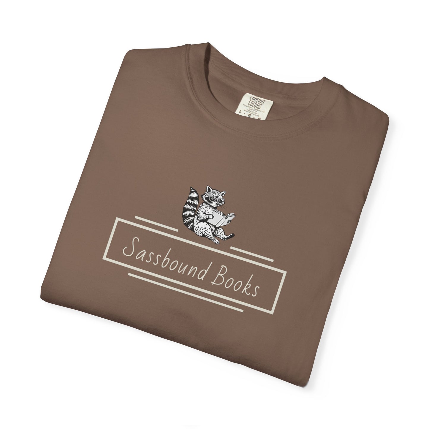Sassbound Books Unisex T-shirt w/ White Logo - Perfect for Cat Lovers and Bookworms