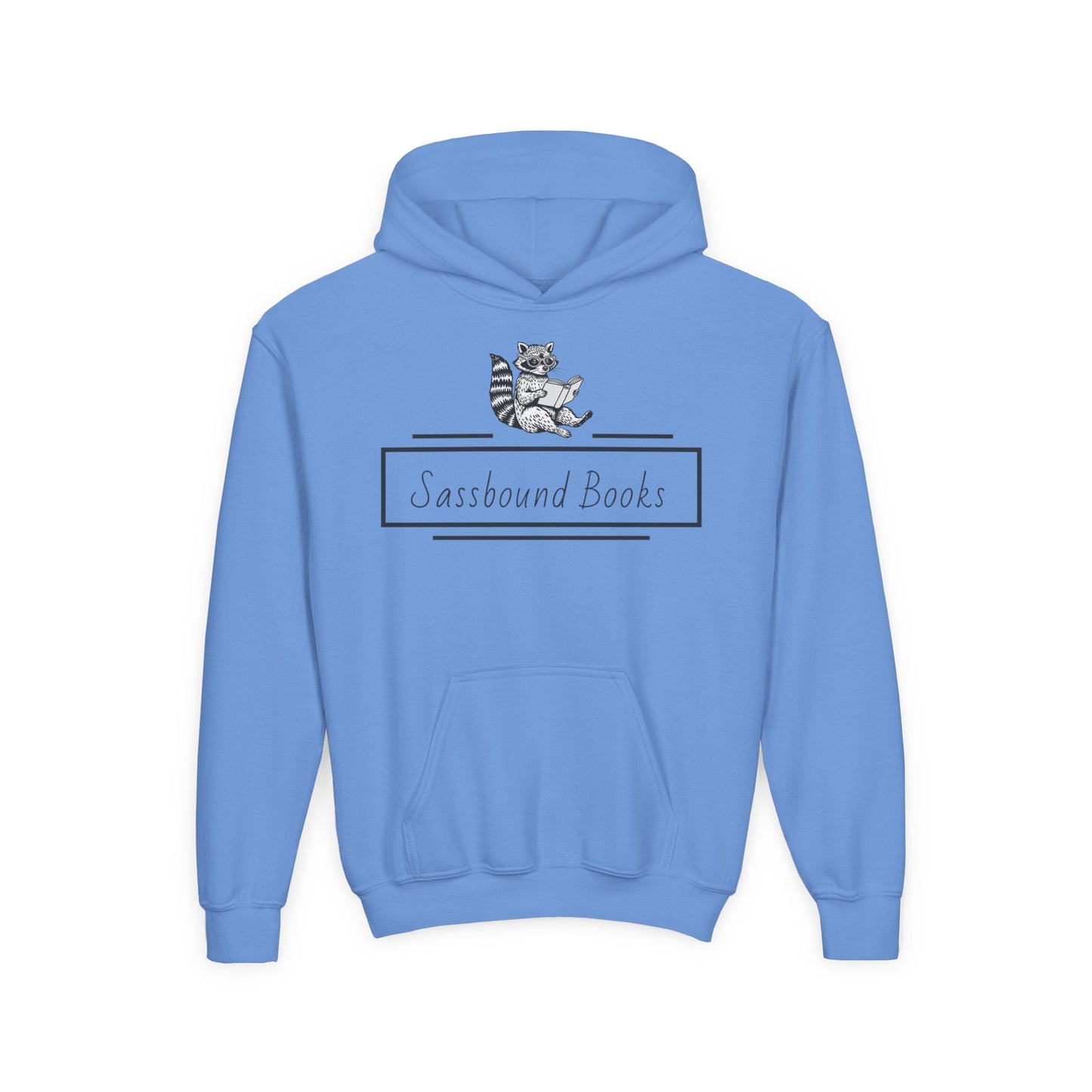 Sassbound Books Youth Hoodie - Cozy Cat Design for Young Readers