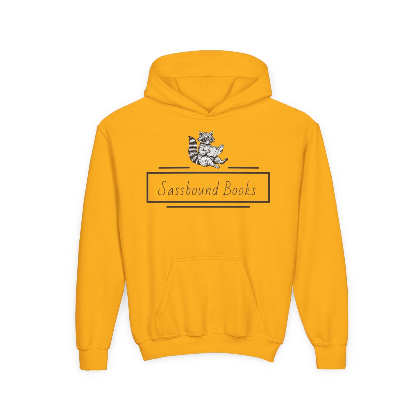 Sassbound Books Youth Hoodie - Cozy Cat Design for Young Readers