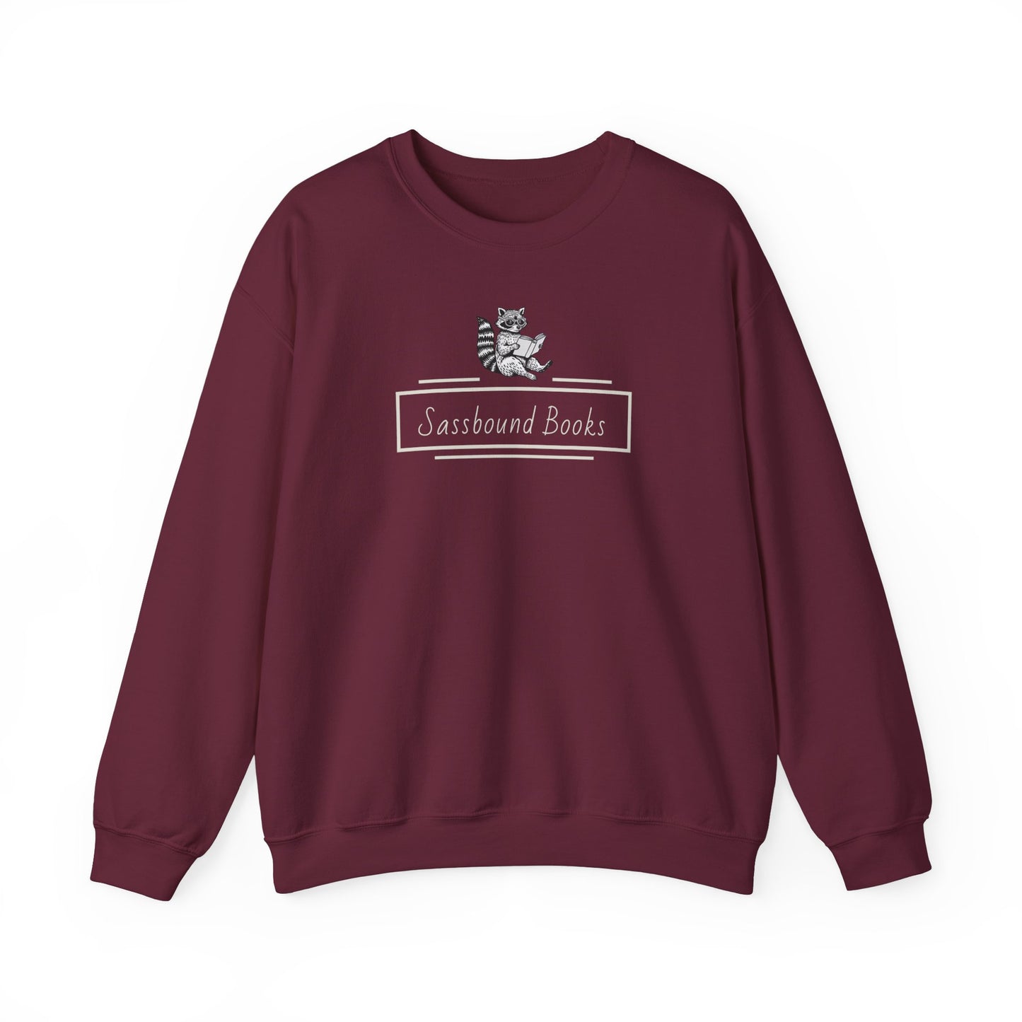 Sassbound Books Crewneck Sweatshirt w/ White Logo