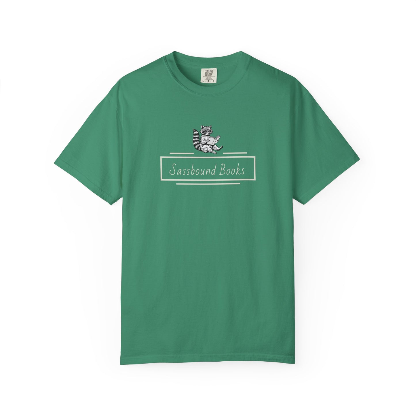 Sassbound Books Unisex T-shirt w/ White Logo - Perfect for Cat Lovers and Bookworms
