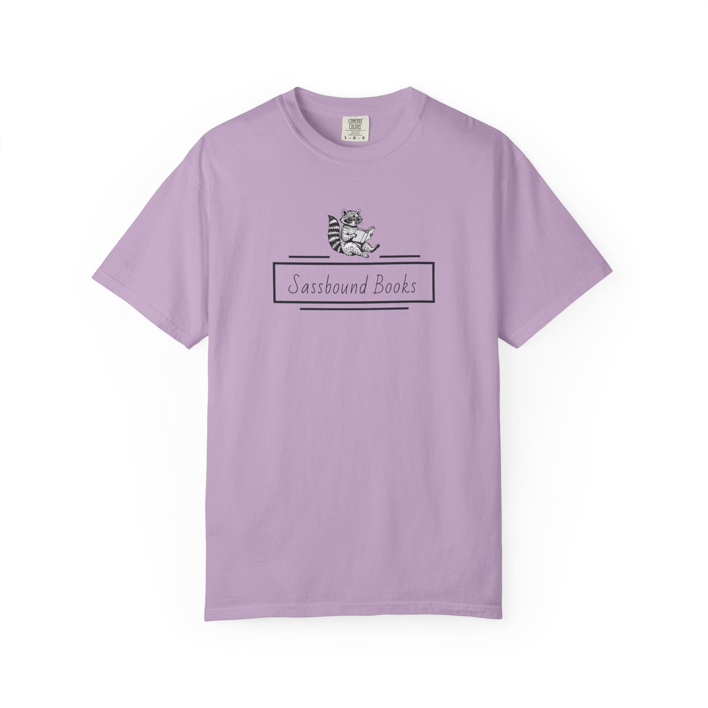Sassbound Books Unisex T-shirt w/ Black Logo - Perfect for Cat Lovers and Bookworms