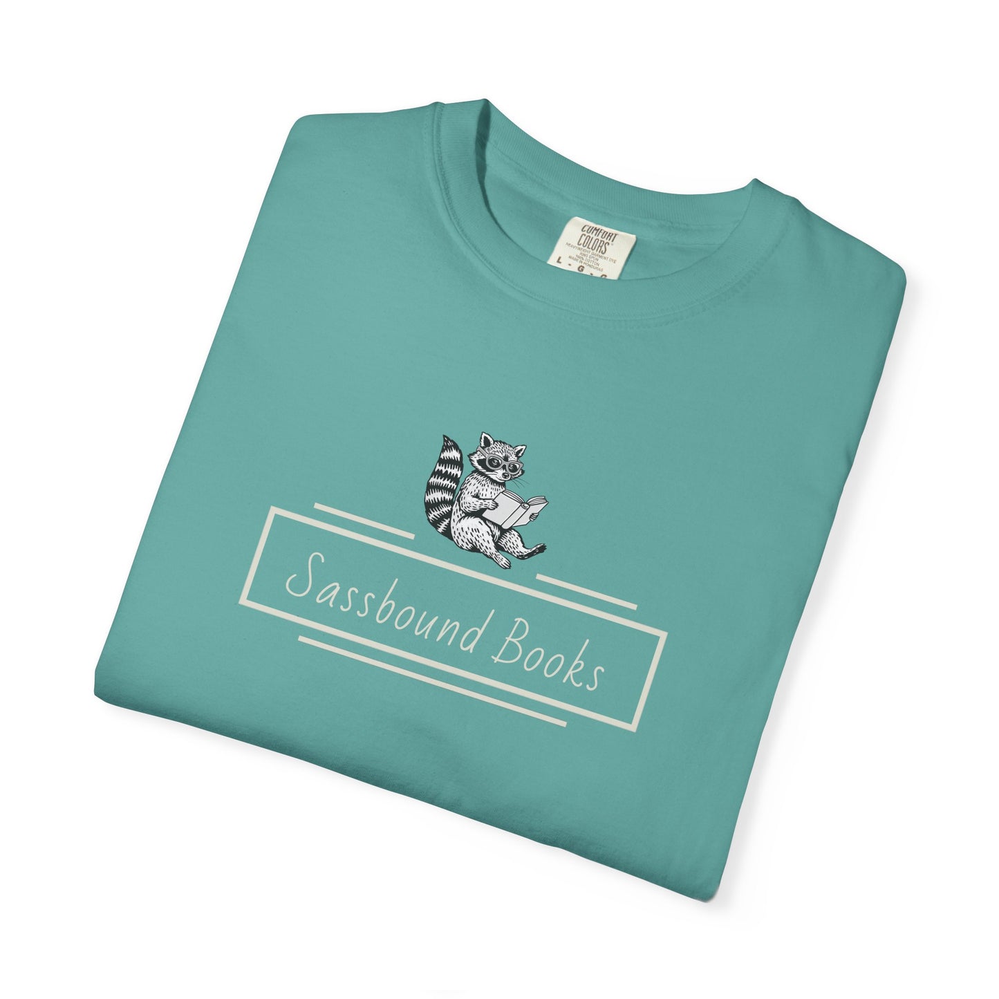 Sassbound Books Unisex T-shirt w/ White Logo - Perfect for Cat Lovers and Bookworms