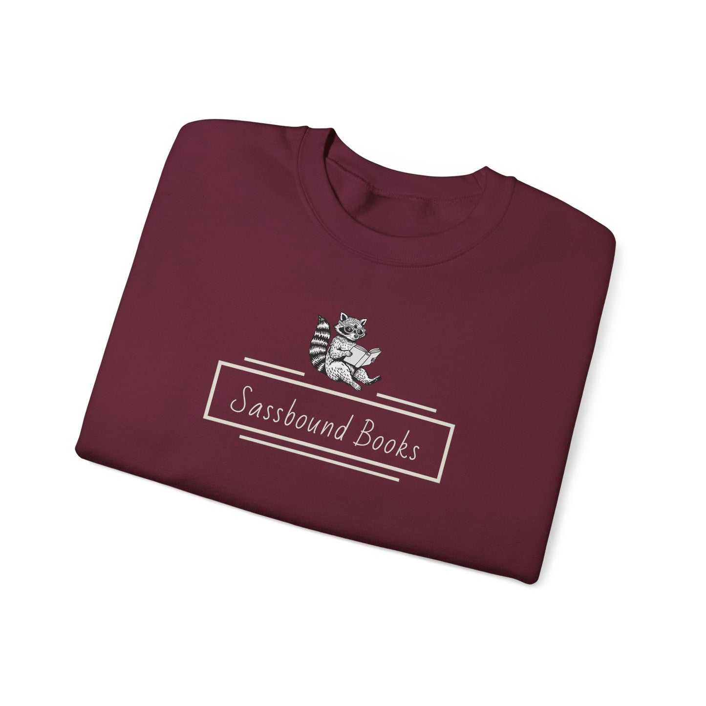 Sassbound Books Crewneck Sweatshirt w/ White Logo