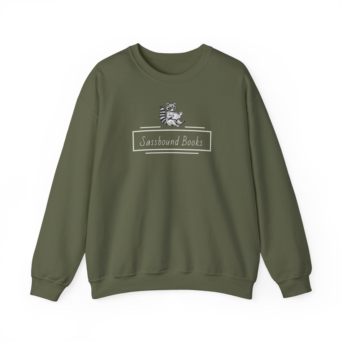 Sassbound Books Crewneck Sweatshirt w/ White Logo