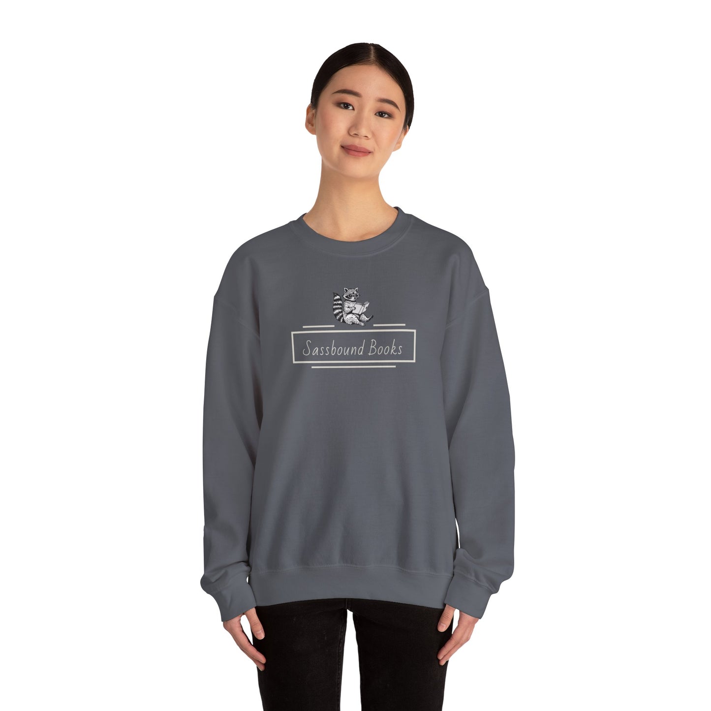 Sassbound Books Crewneck Sweatshirt w/ White Logo