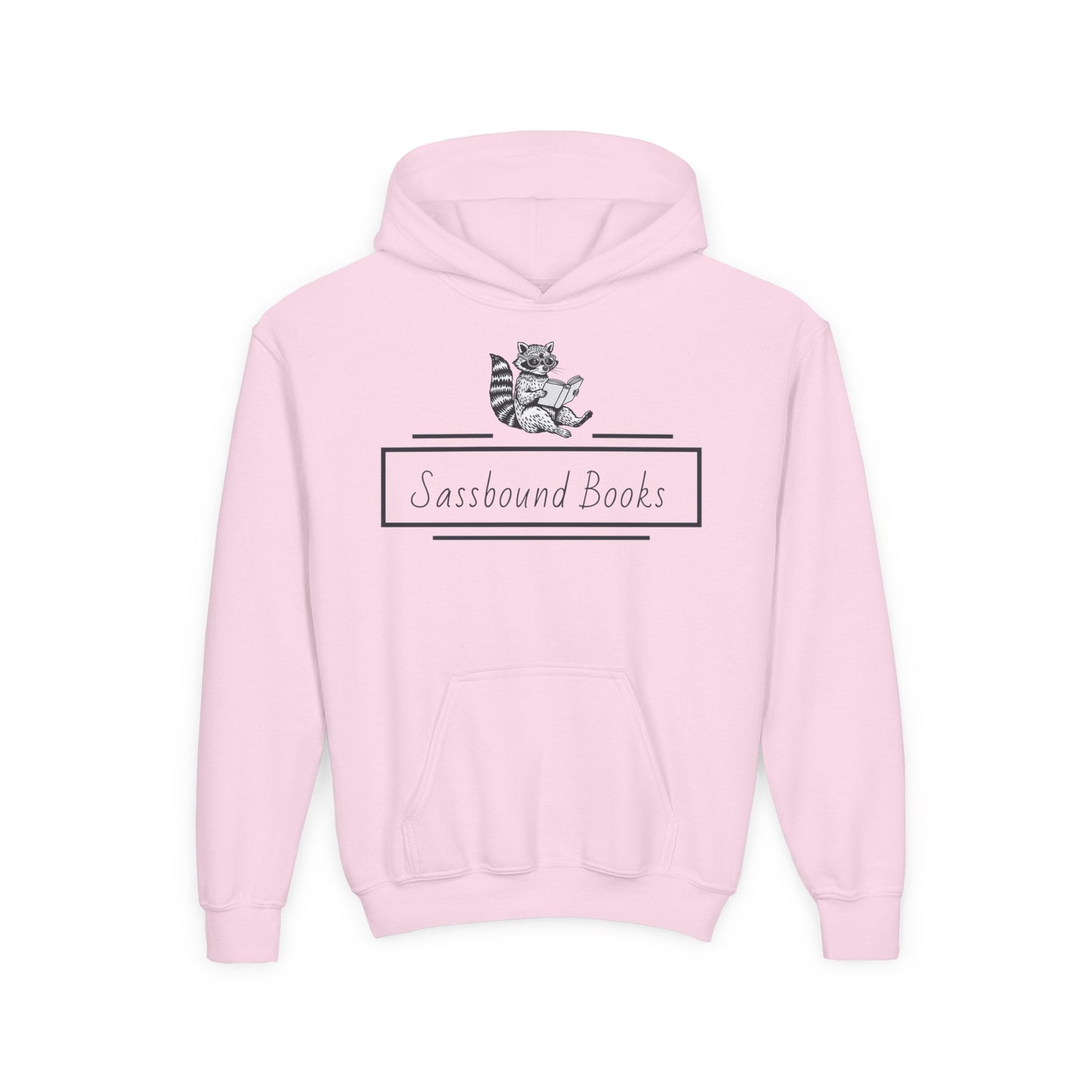 Sassbound Books Youth Hoodie - Cozy Cat Design for Young Readers