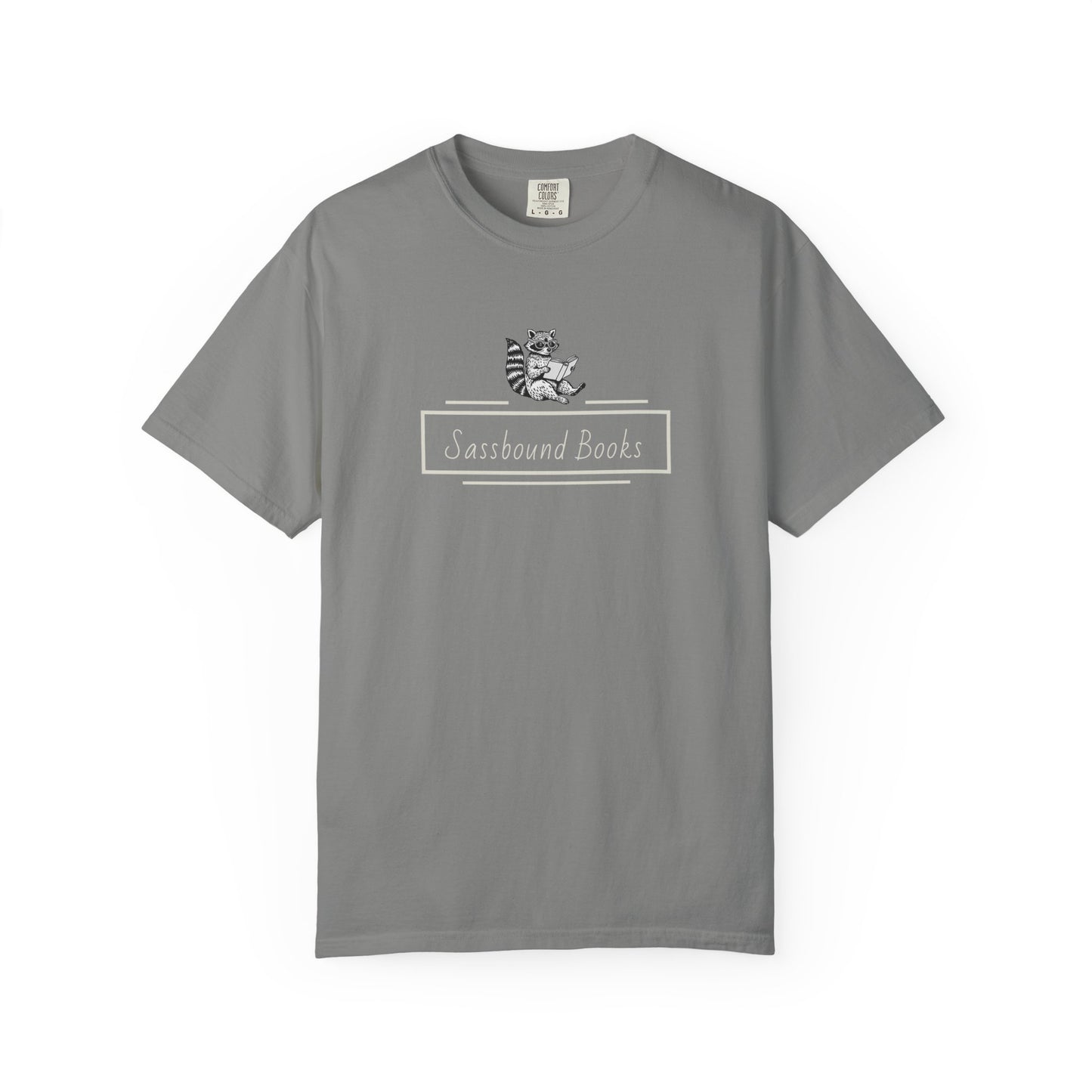 Sassbound Books Unisex T-shirt w/ White Logo - Perfect for Cat Lovers and Bookworms