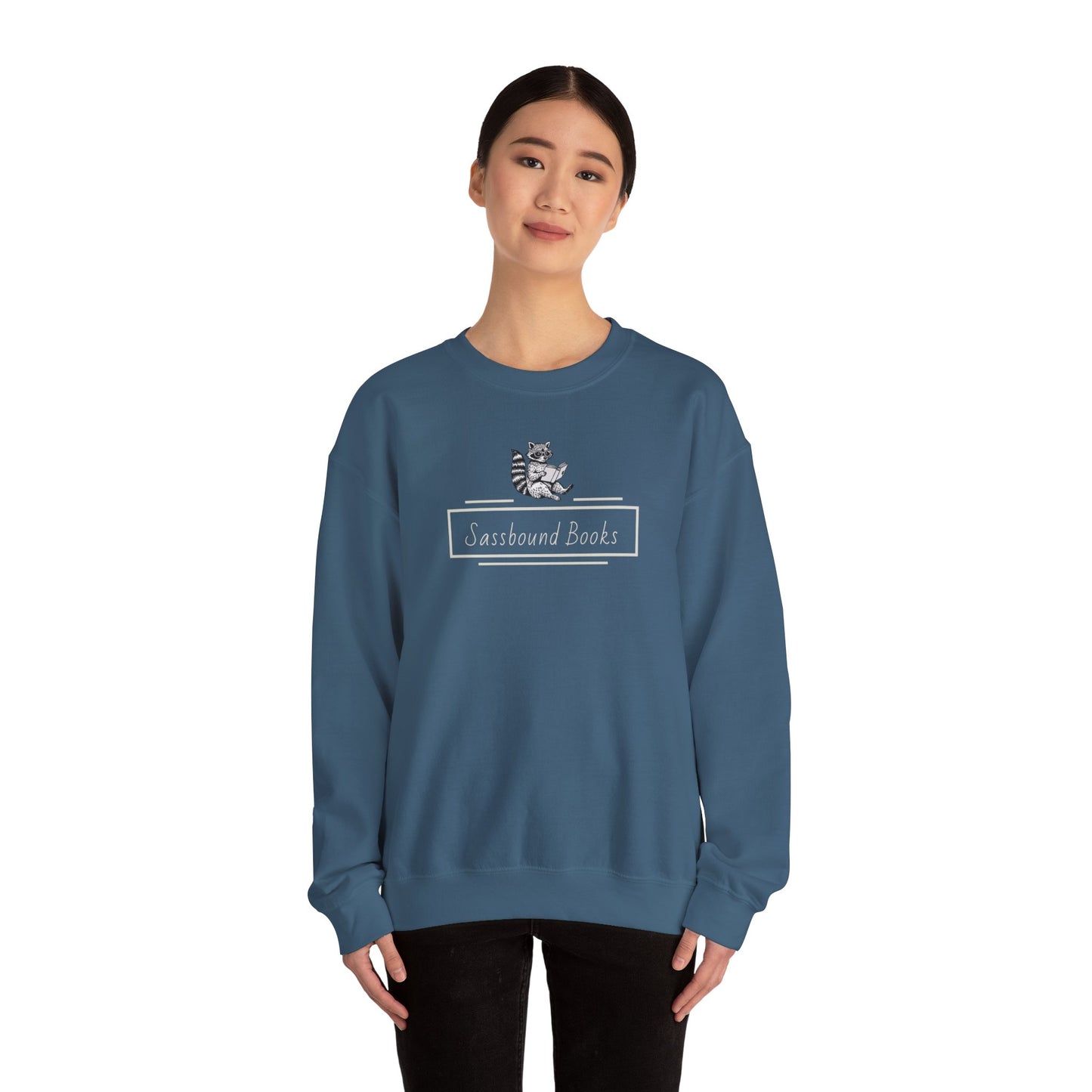 Sassbound Books Crewneck Sweatshirt w/ White Logo