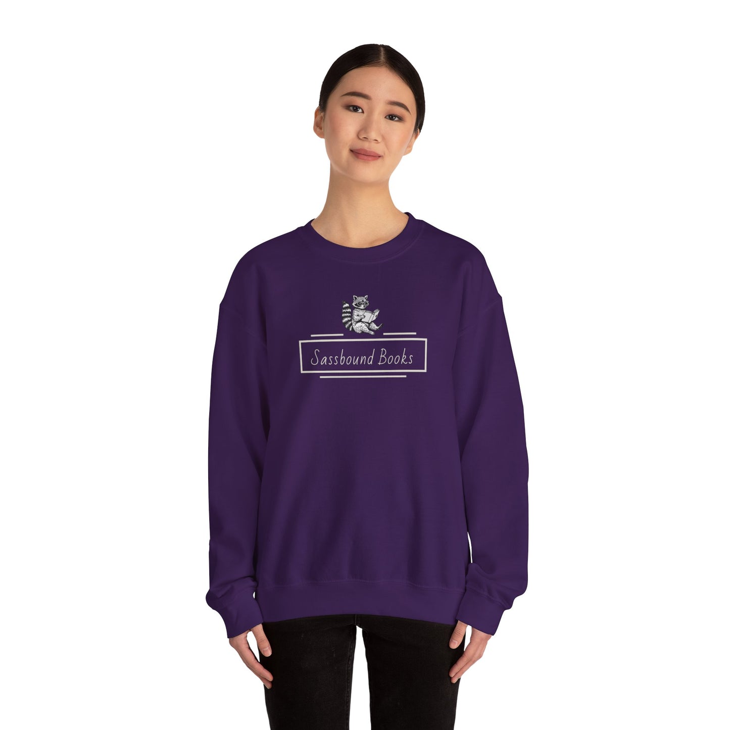 Sassbound Books Crewneck Sweatshirt w/ White Logo