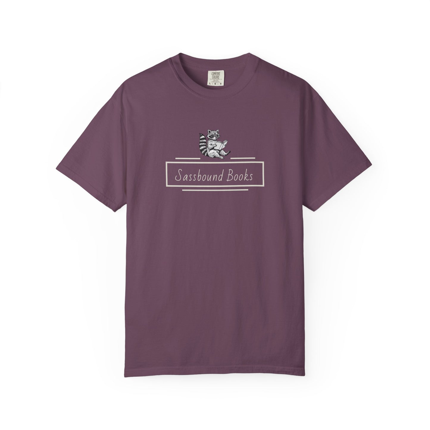 Sassbound Books Unisex T-shirt w/ White Logo - Perfect for Cat Lovers and Bookworms