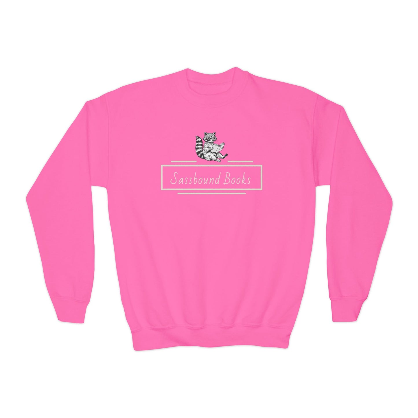 Sassbound Books Youth Crewneck Sweatshirt - Cozy & Playful Gift for Young Readers