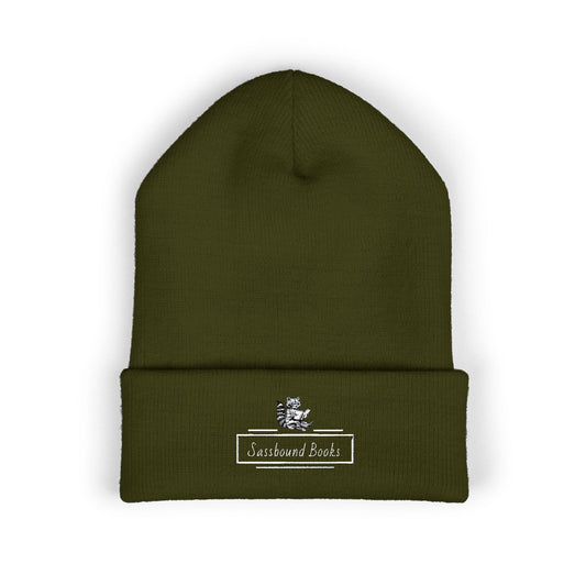 Cozy Embroidered Beanie for Book Lovers - Sassbound Books