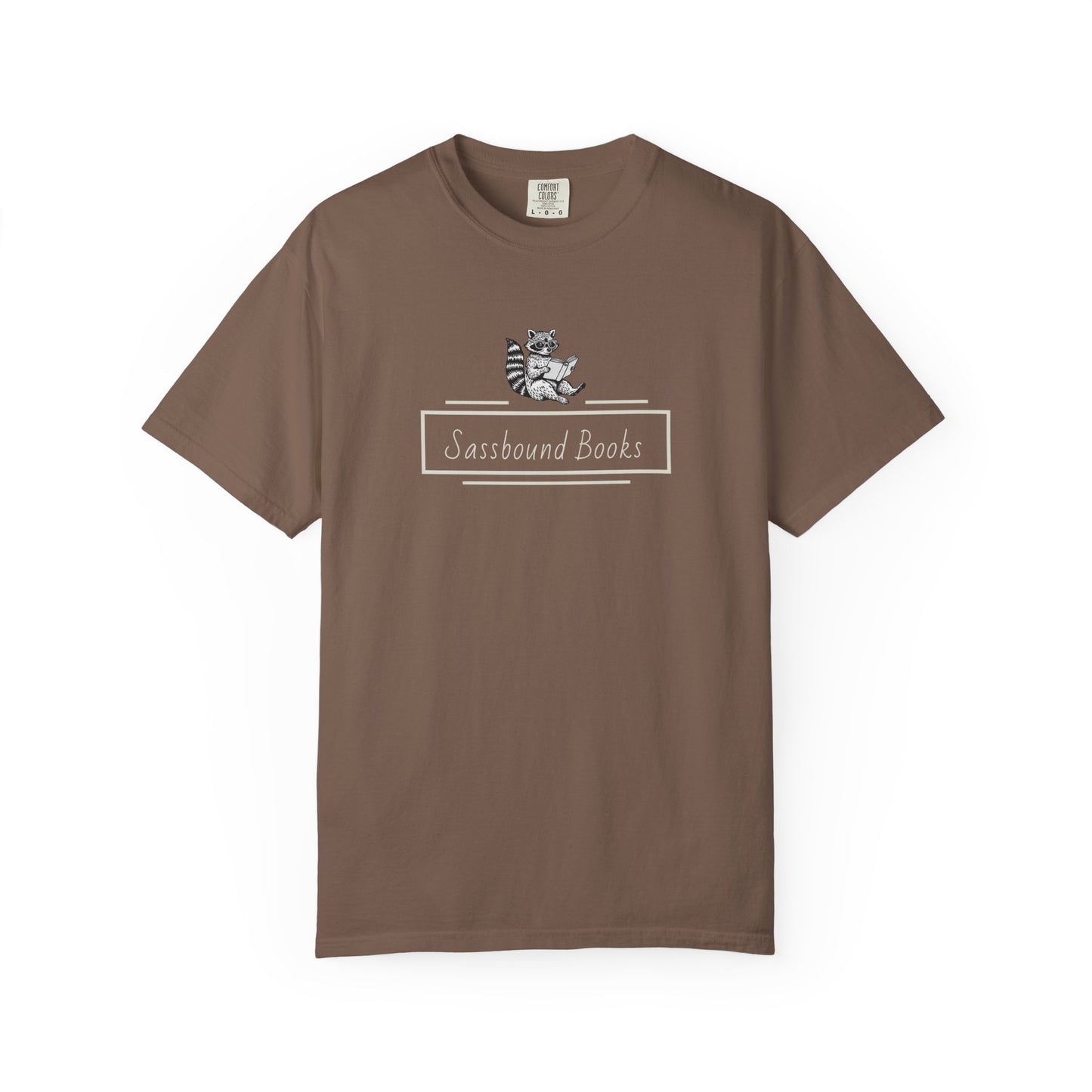 Sassbound Books Unisex T-shirt w/ White Logo - Perfect for Cat Lovers and Bookworms