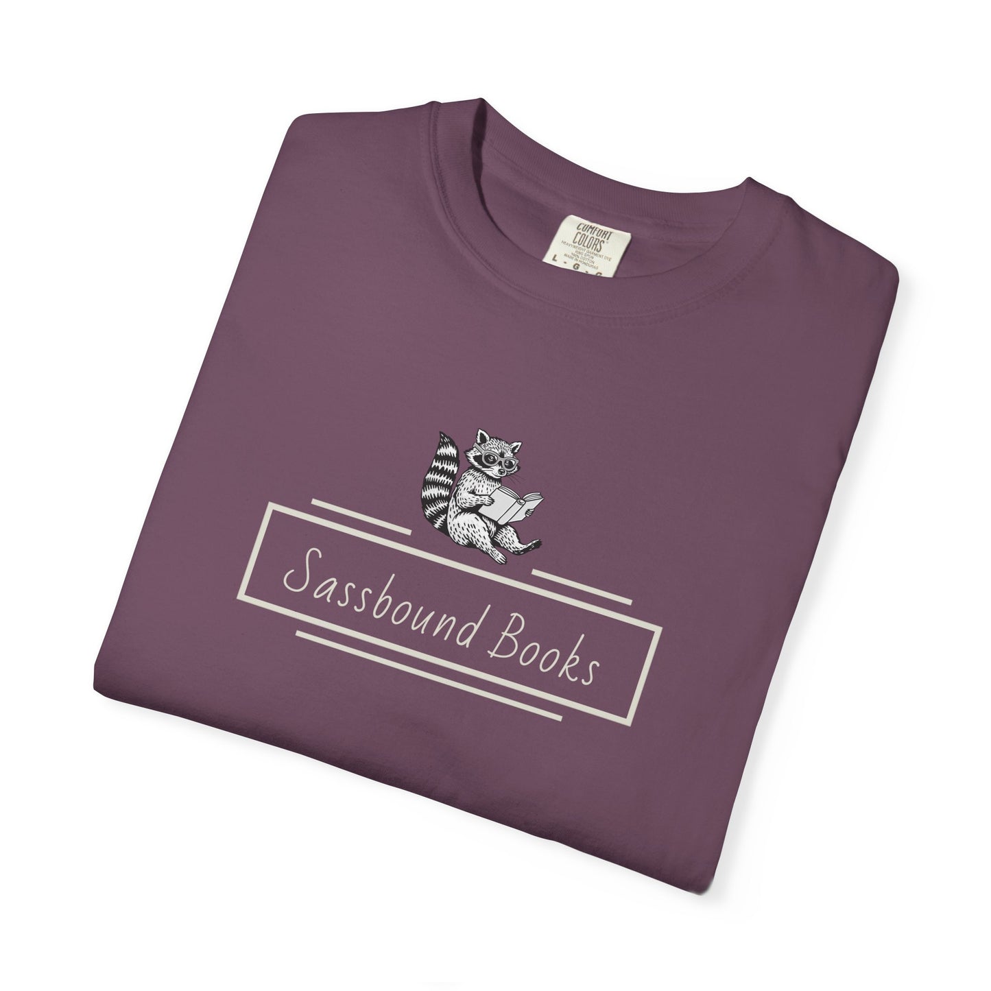 Sassbound Books Unisex T-shirt w/ White Logo - Perfect for Cat Lovers and Bookworms