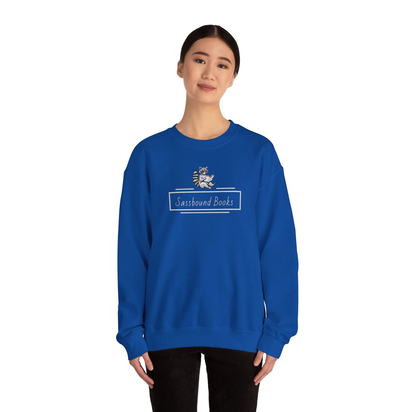 Sassbound Books Crewneck Sweatshirt w/ White Logo