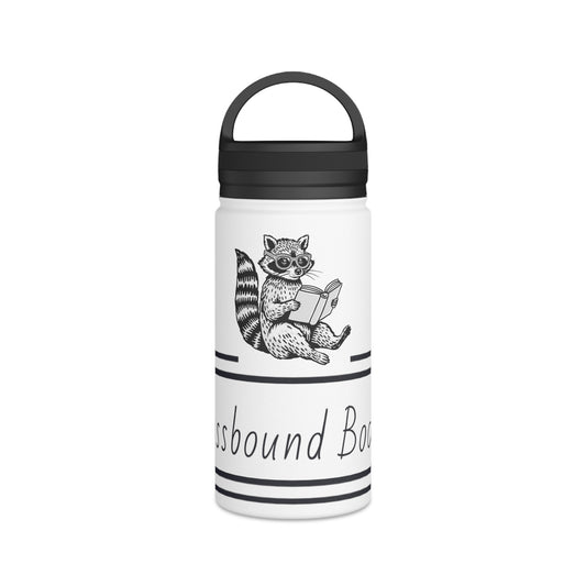 Raccoon Reading Stainless Steel Water Bottle - Eco-Friendly Travel Mug