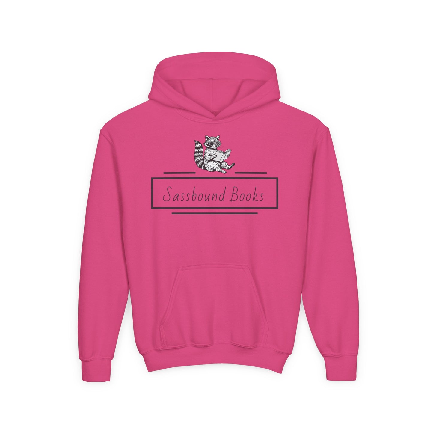 Sassbound Books Youth Hoodie - Cozy Cat Design for Young Readers